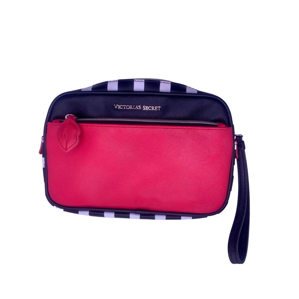 Victoria's Secret Love Red Large Cosmetic Bag Wristlet - Picture 3 of 8